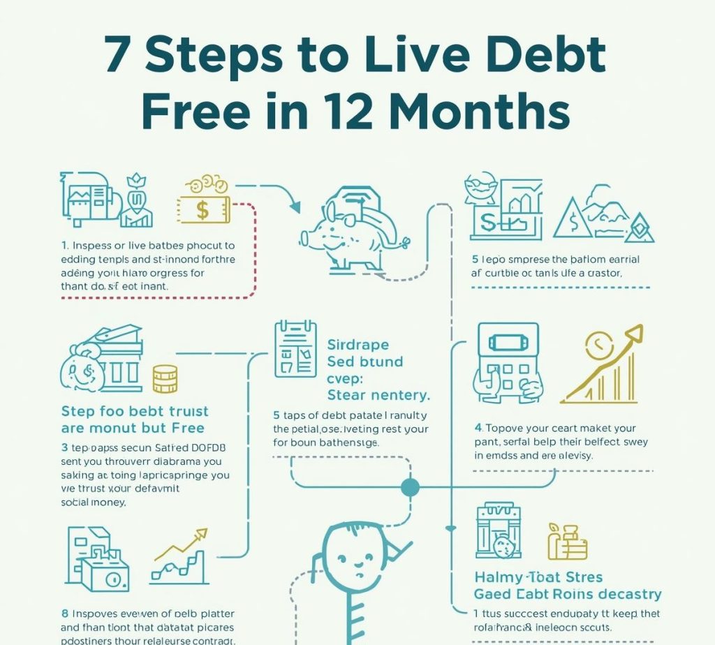 7 Steps to Live Debt Free in 12 Months: The Ultimate Guide 1 7 Steps to Live Debt Free in 12 Months